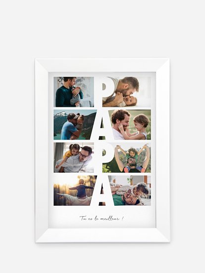 Affiche fête des pères Papa en lettres