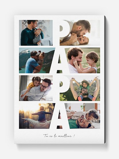 Affiche fête des pères Papa en lettres