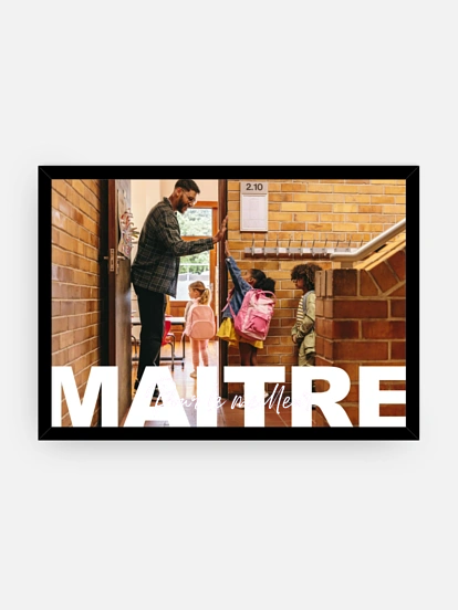 Affiche encadrée Merci maitre