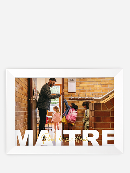 Affiche encadrée Merci maitre 