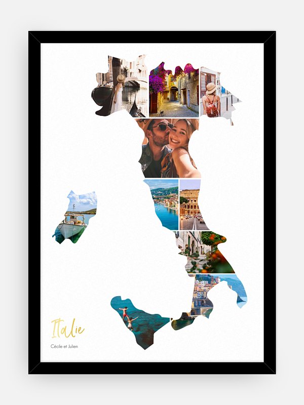 Carte Italie photo collage
