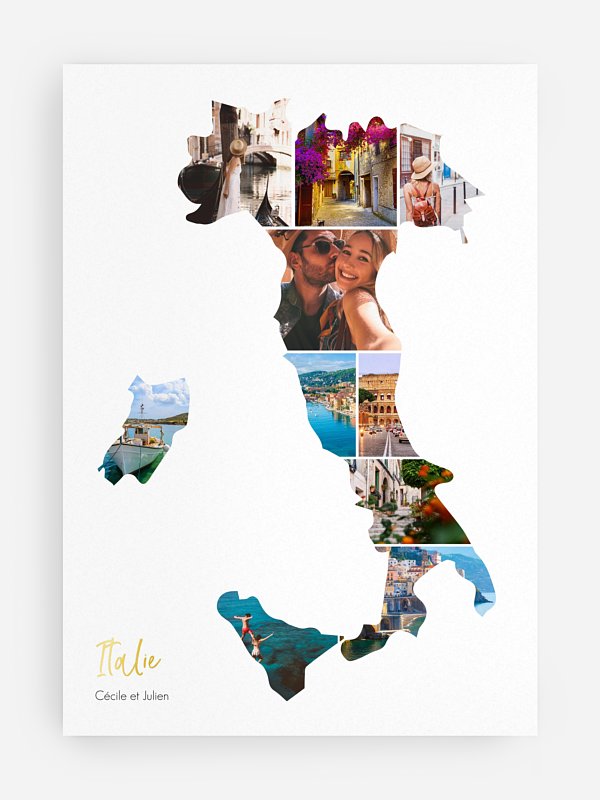 Carte Italie photo collage
