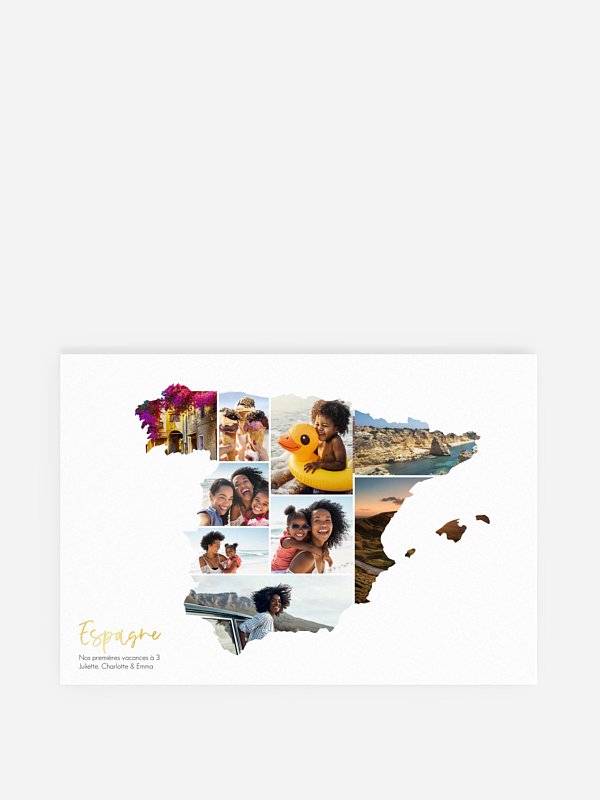 Carte Espagne photo collage