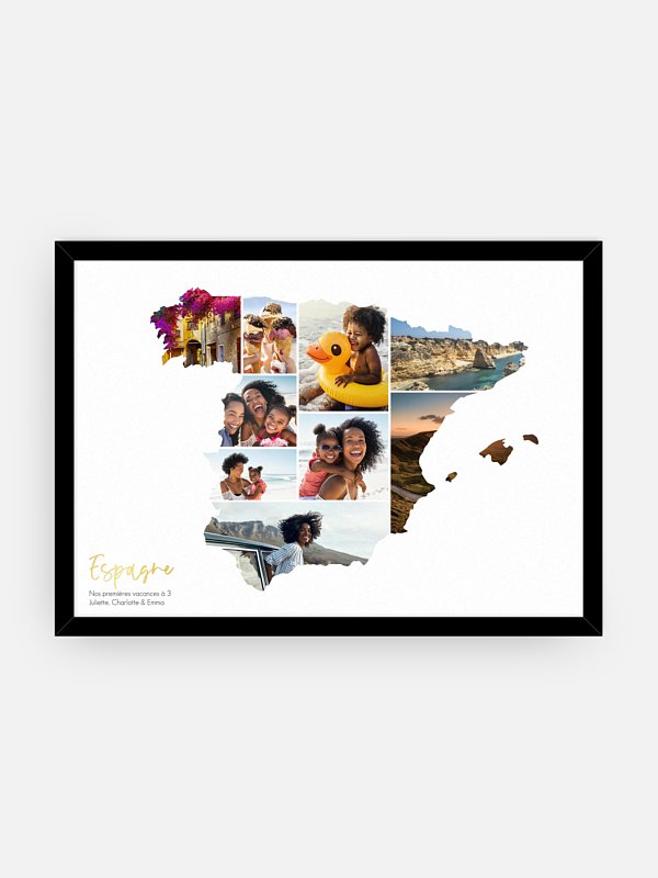 Carte Espagne photo collage