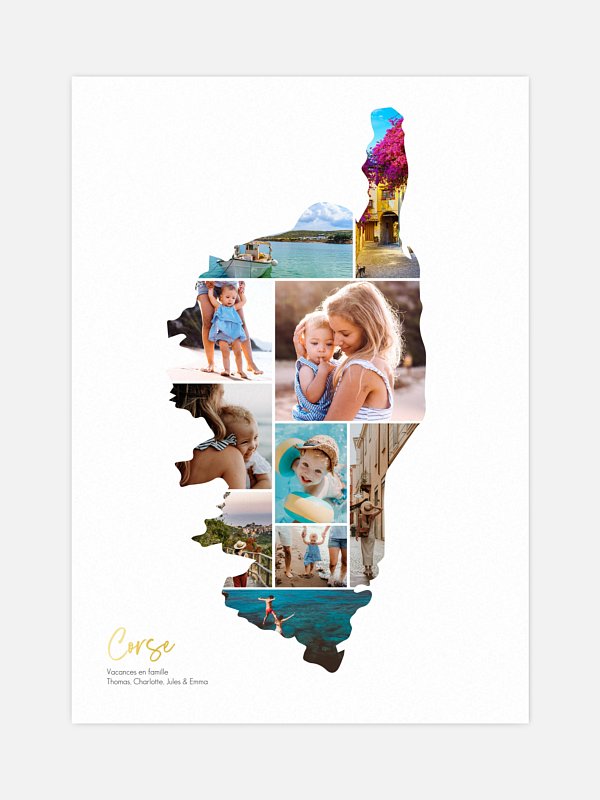 Carte Corse photo collage