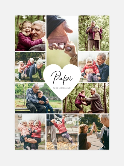 Affiche fête des pères Avec amour - Papi