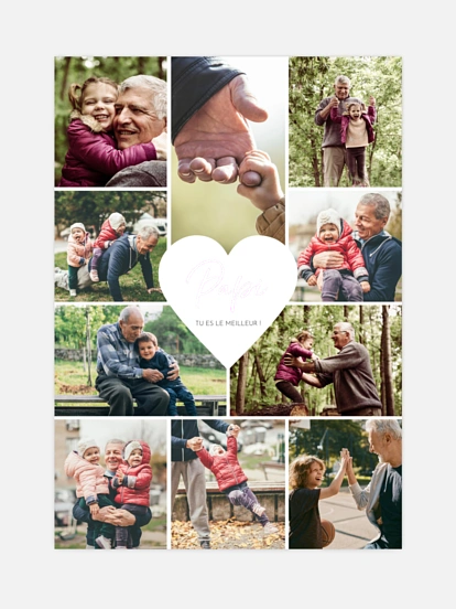 Affiche fête des pères Avec amour - Papi
