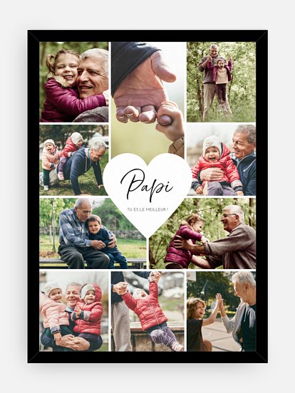 Affiche fête des pères Avec amour - Papi