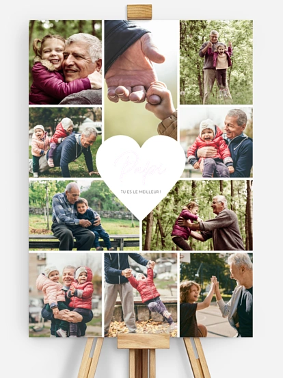 Affiche fête des pères Avec amour - Papi