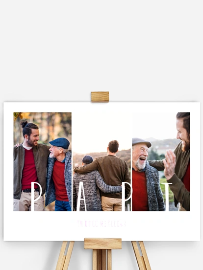 Affiche fête des pères Papi, mon héros