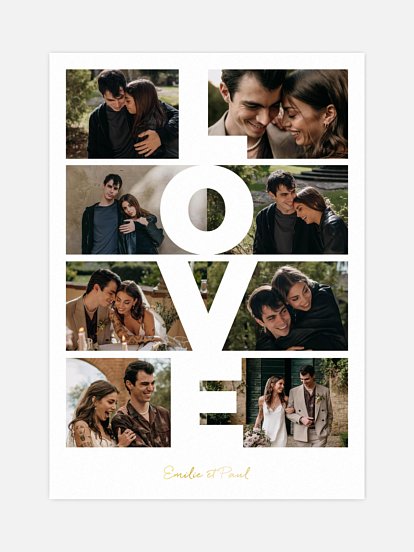 Affiche Love en lettres