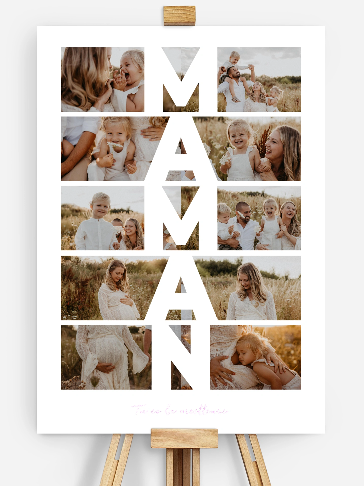 Affiche Maman en lettres