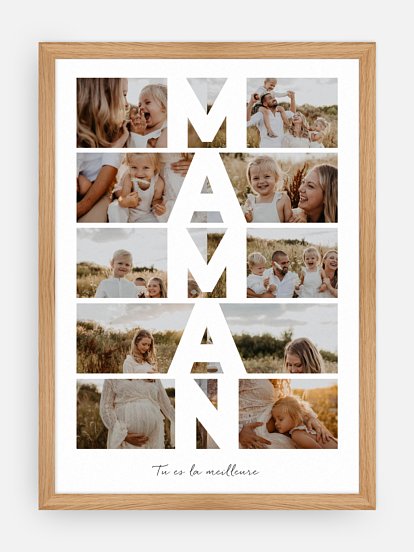 Affiche Maman en lettres