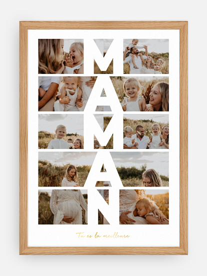 Affiche Maman en lettres