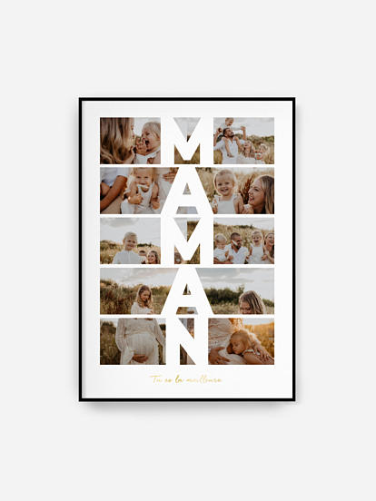 Affiche Maman en lettres