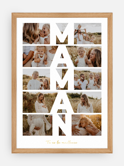 Affiche Maman en lettres
