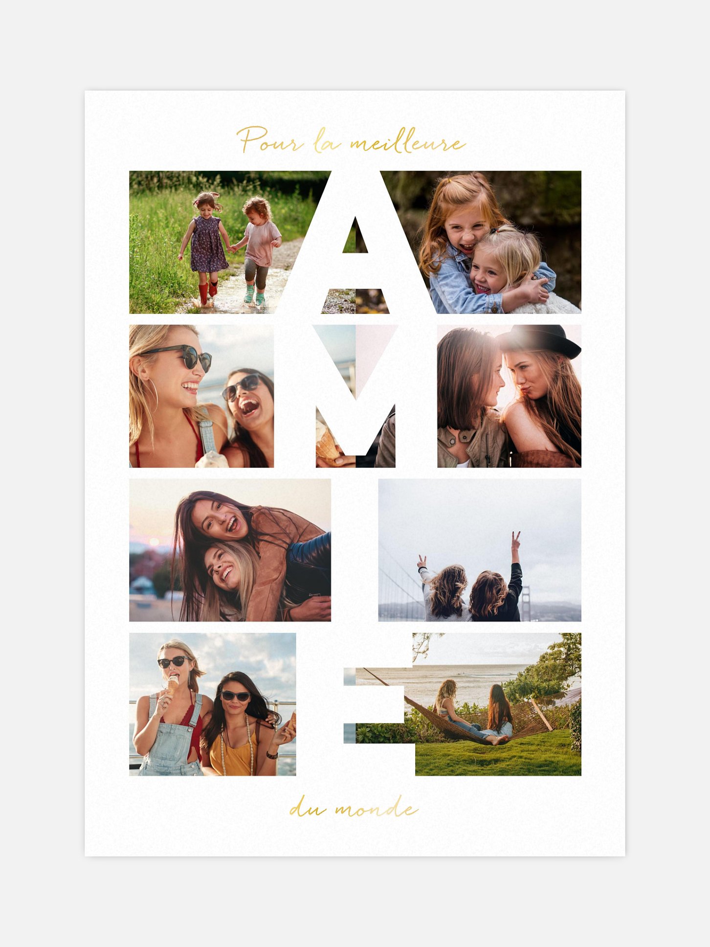 Affiche Amie en lettres