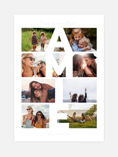 Affiche Amie en lettres
