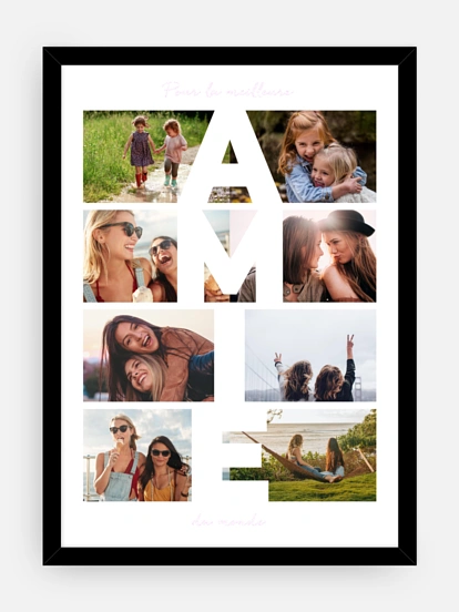 Affiche Amie en lettres