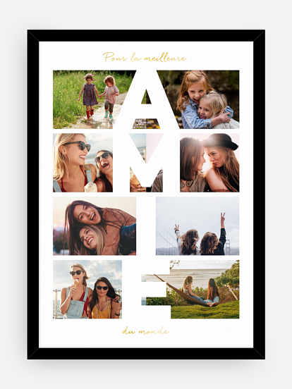 Affiche Amie en lettres