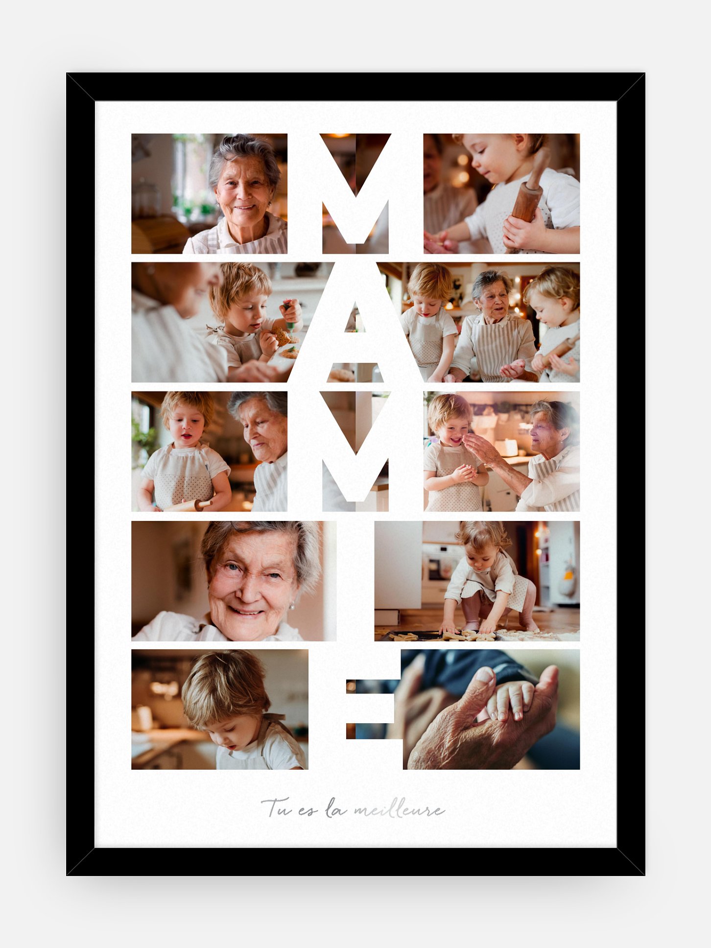 Affiche Mamie en lettres