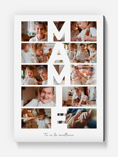Affiche Mamie en lettres