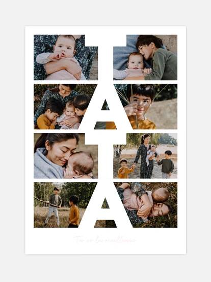 Affiche Tata en lettres