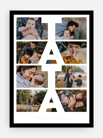 Affiche Tata en lettres