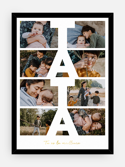 Affiche Tata en lettres