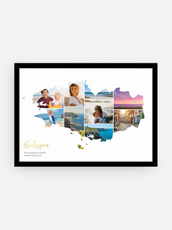 Carte Bretagne photo collage