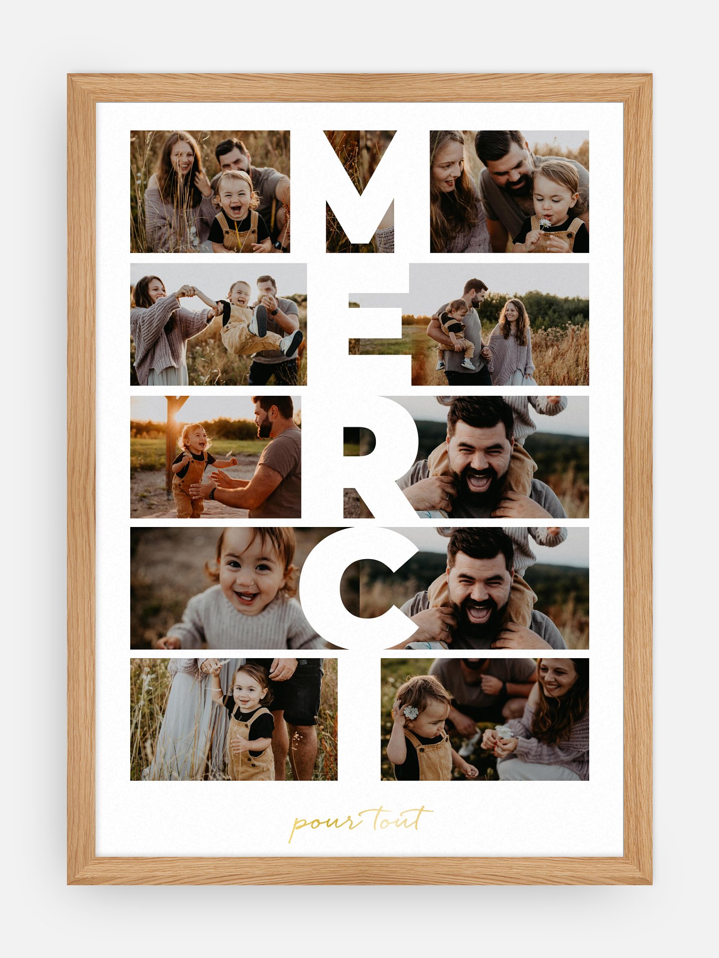 Affiche Merci en lettres