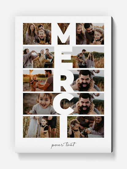 Affiche Merci en lettres