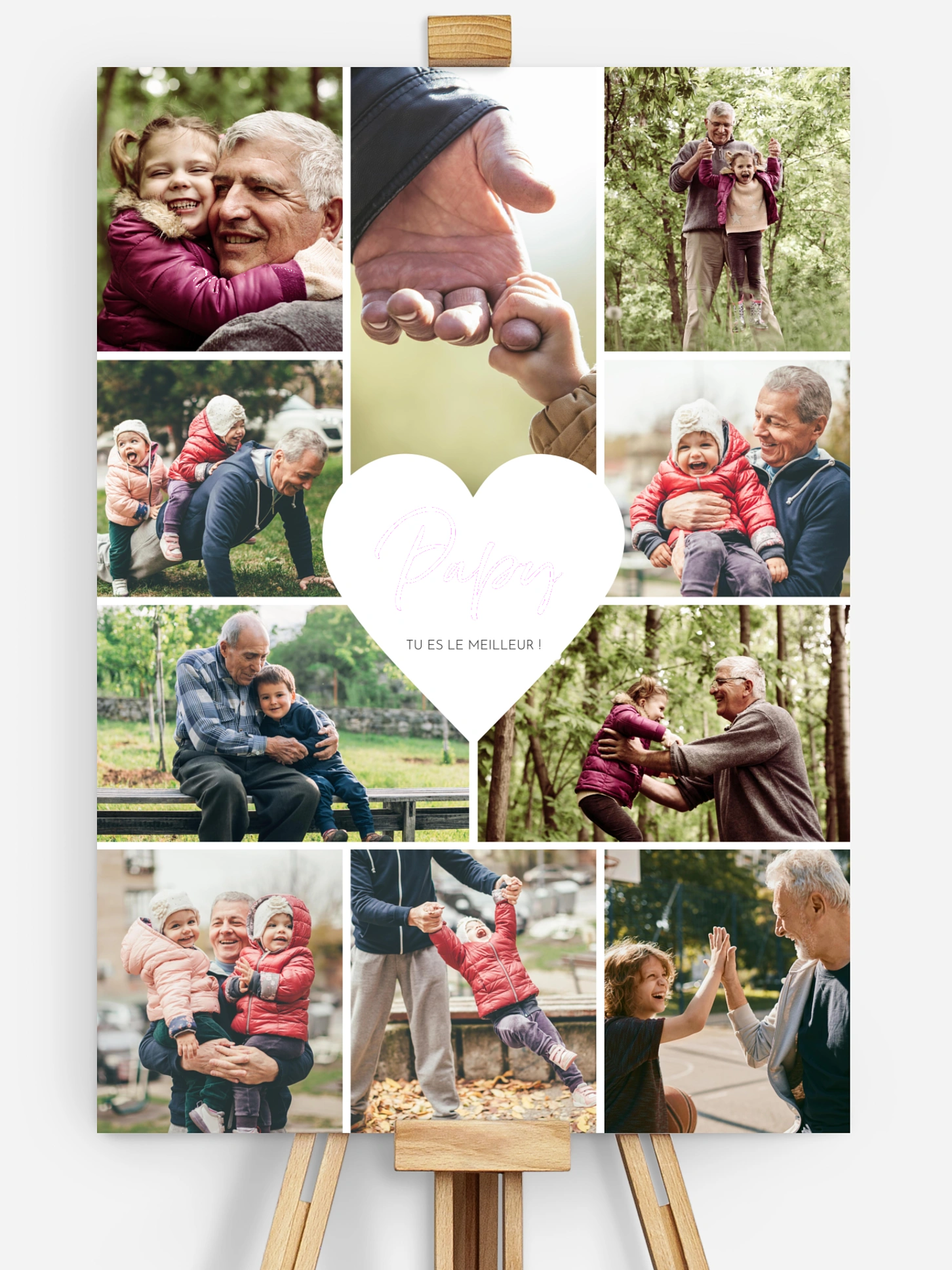 Affiche fête des pères Avec amour - Papy