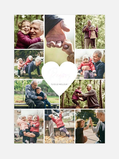 Affiche fête des pères Avec amour - Papy