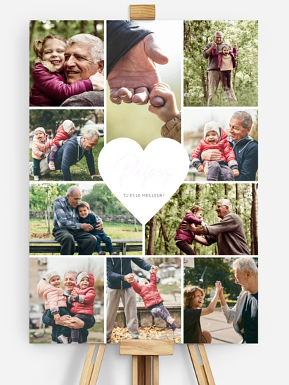 Affiche fête des pères Avec amour - Papy