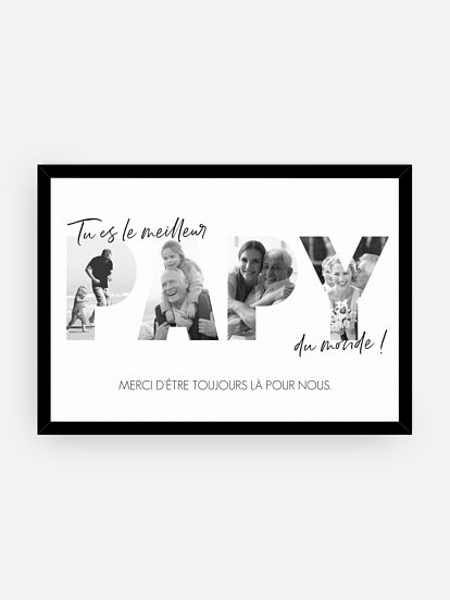 Affiche fête des pères Souvenirs avec papy