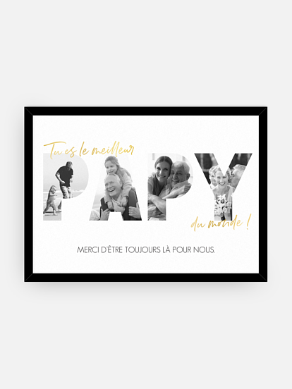Affiche fête des pères Souvenirs avec papy