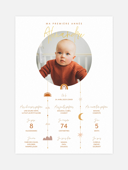 Affiche Ma première année arc-en-ciel