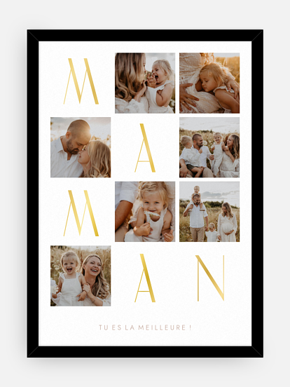 Affiche Little Collage Maman