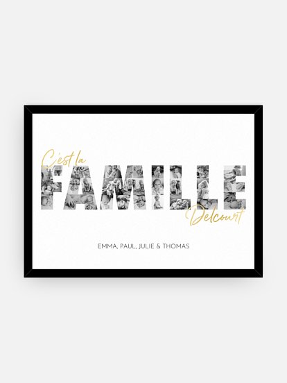 Affiche Des photos de famille