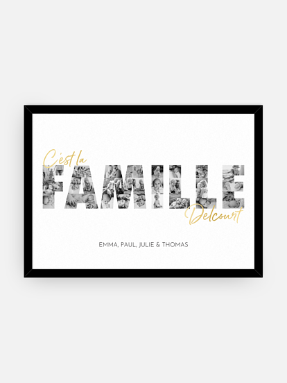 Affiche Des photos de famille