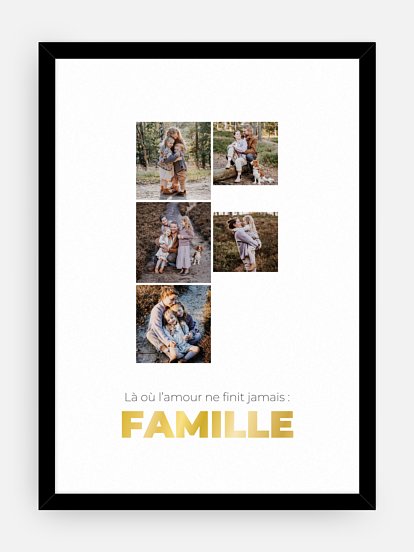 Affiche Lettre F