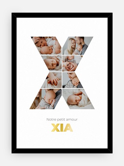 Affiche Lettre X