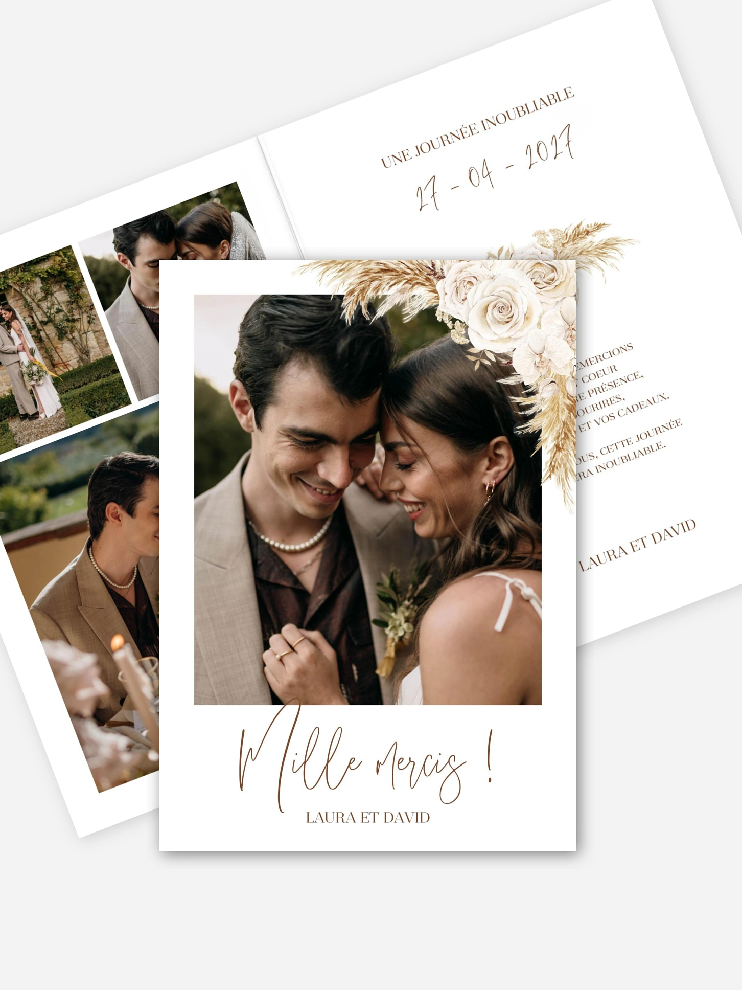 Carte de remerciements Elegant Boho