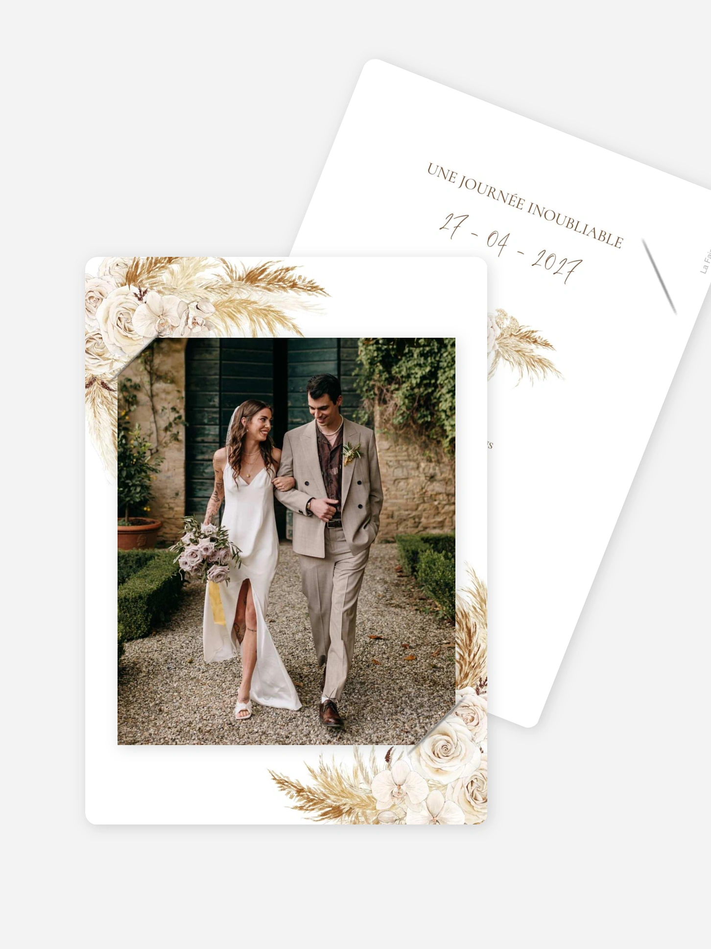 Carte de remerciements Elegant Boho
