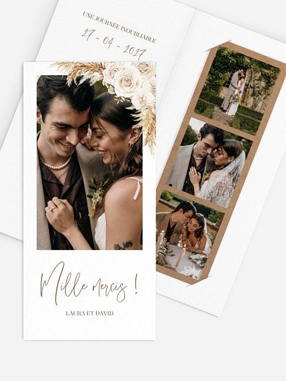 Carte de remerciements Elegant Boho