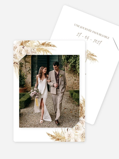 Carte de remerciements Elegant Boho