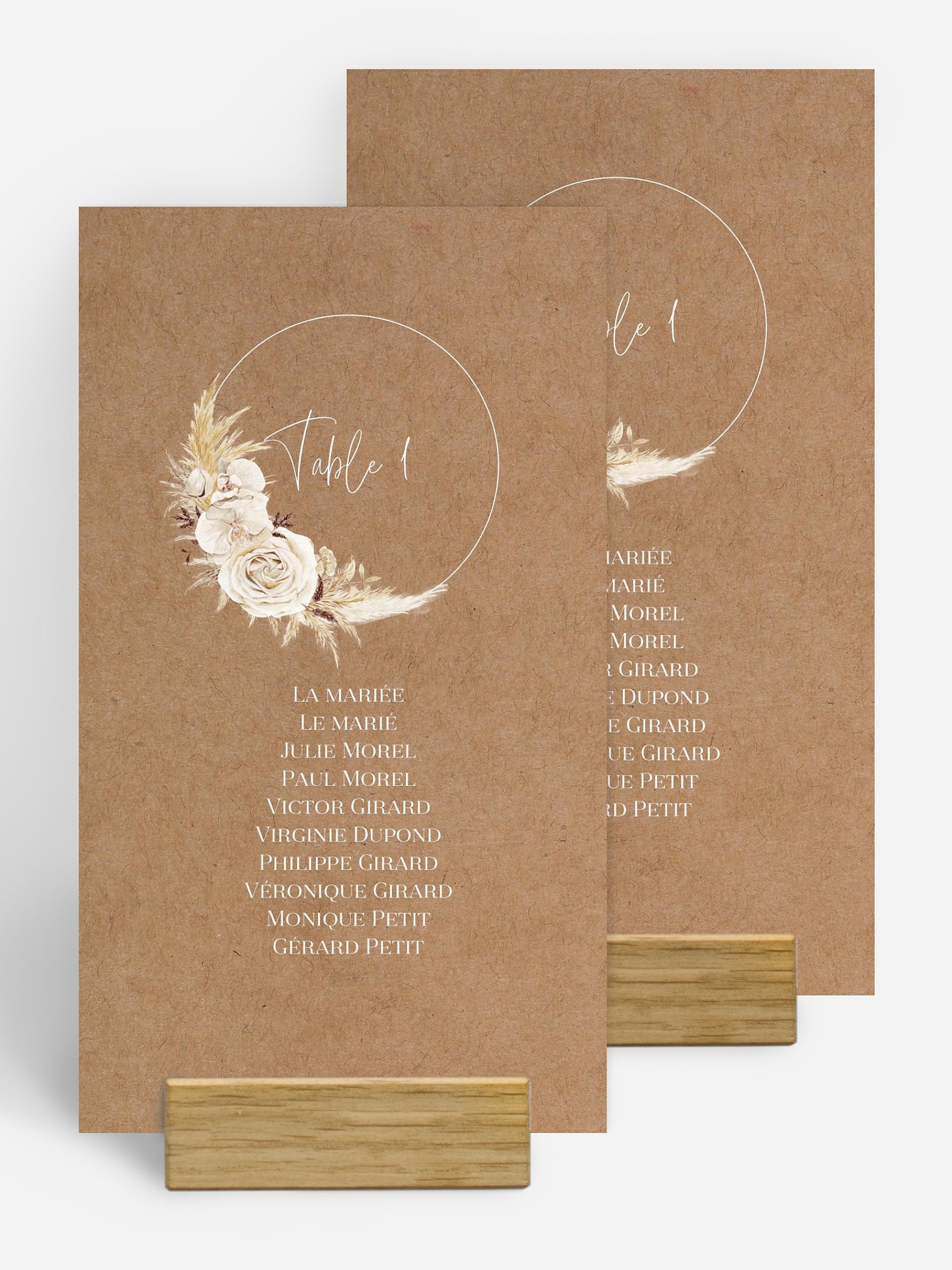 Nom de table mariage Elegant Boho