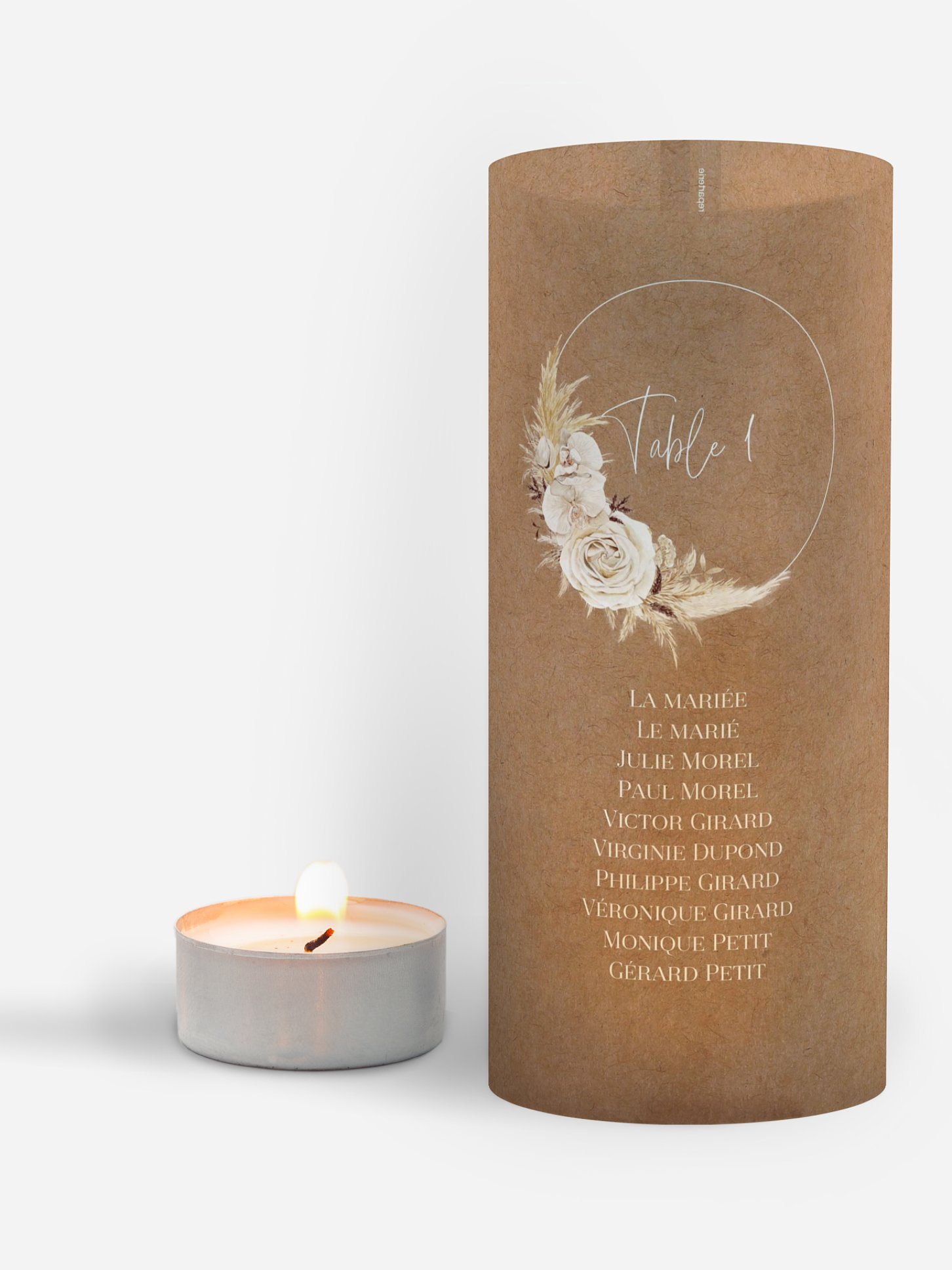 Nom de table mariage Elegant Boho