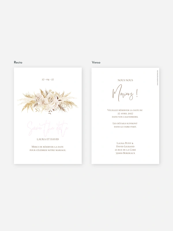 Save the date Elegant Boho